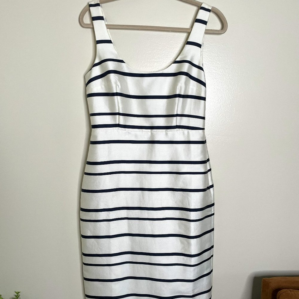 J. Crew Jacquard Stripe Scoop Neck Midi Dress, Size 6